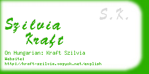 szilvia kraft business card